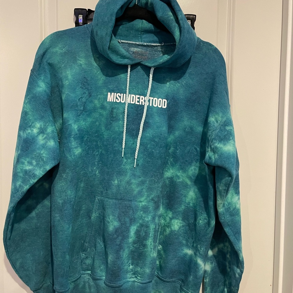 Green Tie-Dye MISUNDERSTOOD Pullover Hoodie